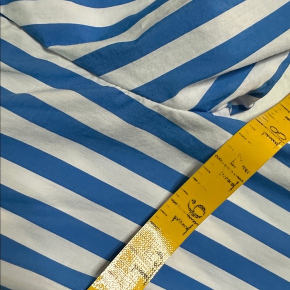 AYR The Capeside Athens Blue Striped Puff Sleeve Popover Blouse Size S - Picture 8 of 11